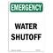 Signmission Safety Sign, OSHA EMERGENCY, 5" Height, Water Shutoff, Portrait OS-EM-D-35-V-10471 - alternate 1